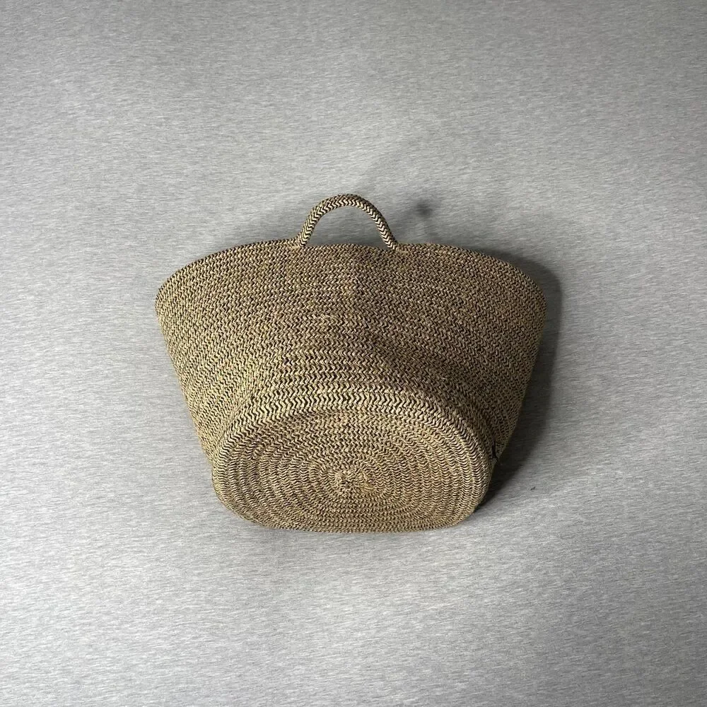 Target Cotton Rope 15” Round Storage Handles Basket
